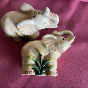 Ceramic Elephant Salt and Pepper Shakers